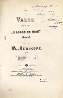 Rebikoff, W. (1866-1920). Valse
